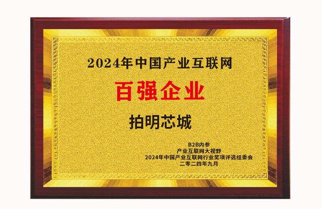 拍明芯城荣膺《2024年中国产业互联网百强企业领军人物》双料大奖(图2)